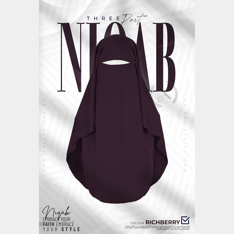 Three Part Niqab- Richberry