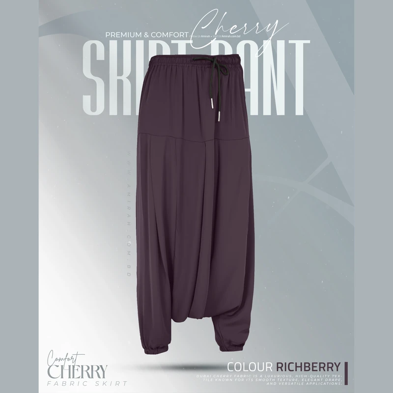 Cherry Skirt Pant-Richberry