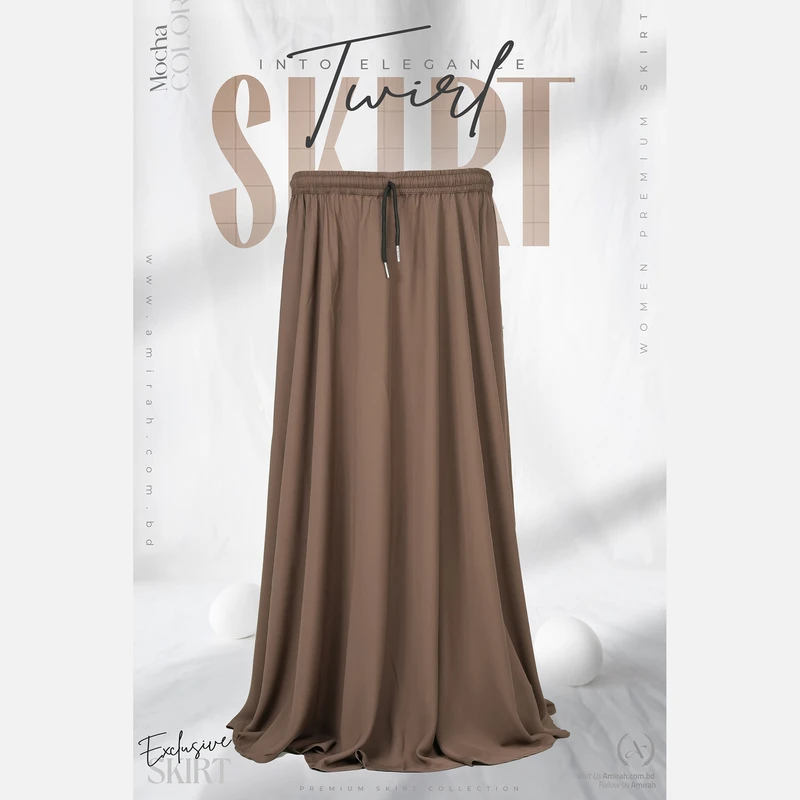 Cherry Skirt-Mocha