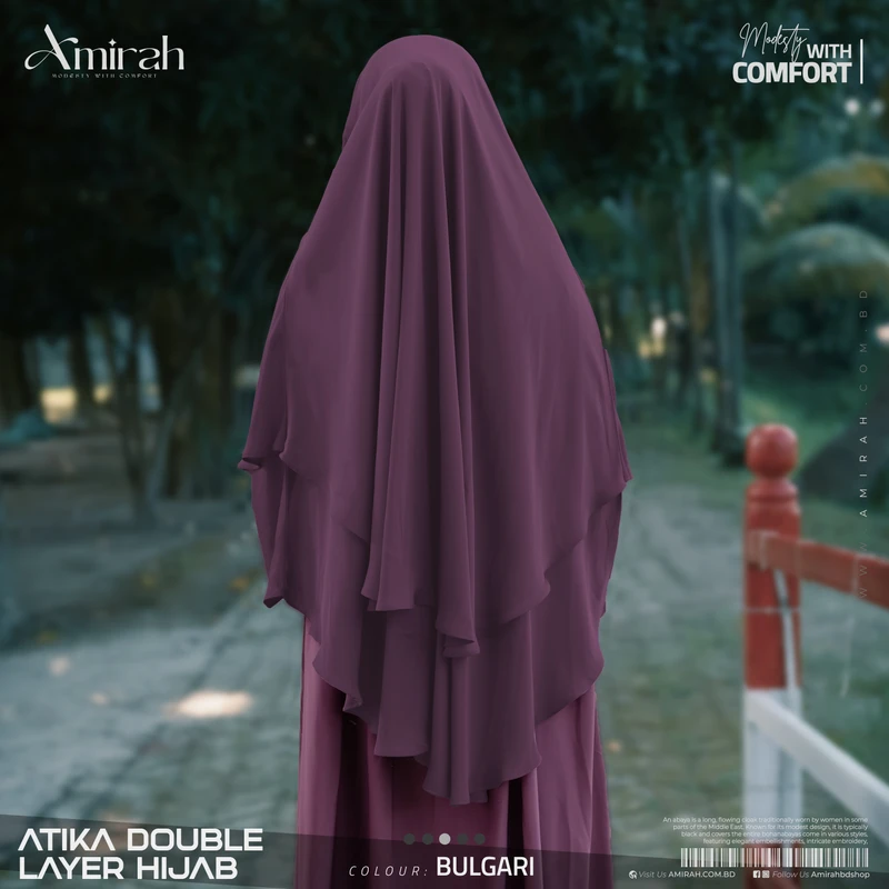 Atika Double Layer Hijab-Bulgari