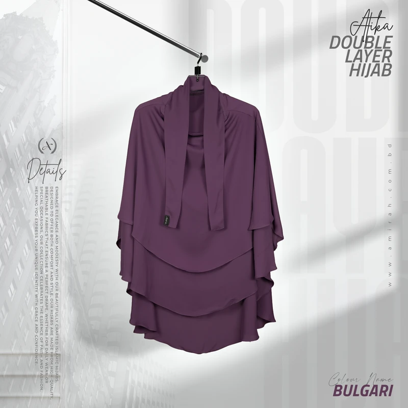 Atika Double Layer Hijab-Bulgari - Image 3