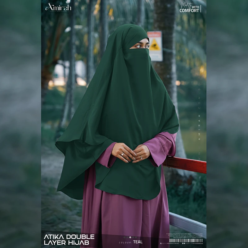 Atika Double Layer Hijab-Teel