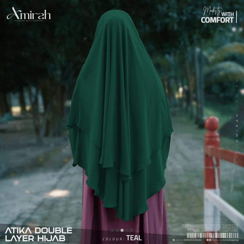 Atika Double Layer Hijab-Teel