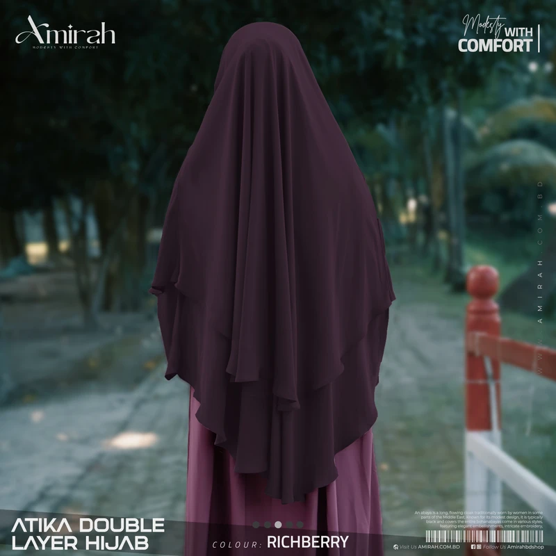 Atika Double Layer Hijab-Richberry