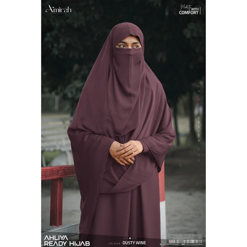 Ahliya Ready Hijab- Dusty Wine