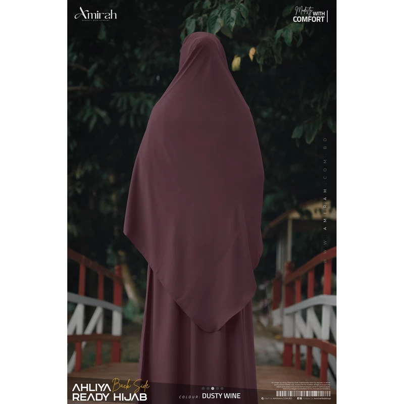 Ahliya Ready Hijab- Dusty Wine
