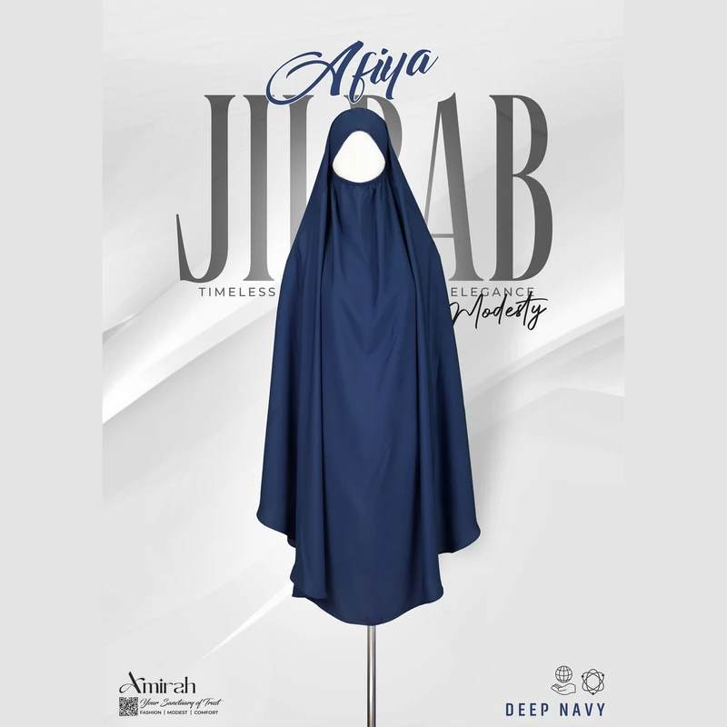 Afiya Jilbab- Navy Blue