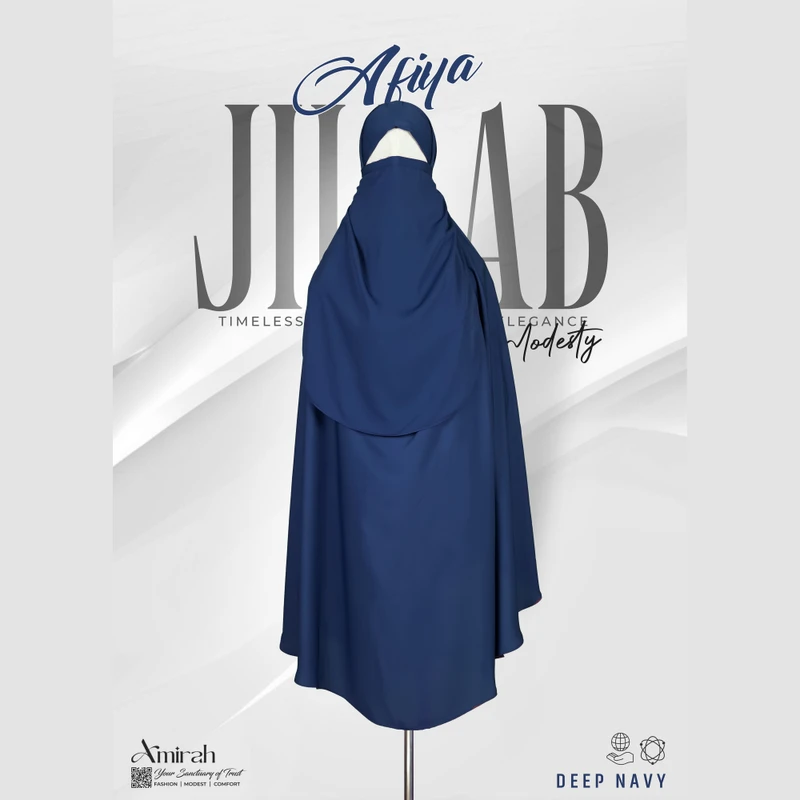 Afiya Jilbab- Navy Blue