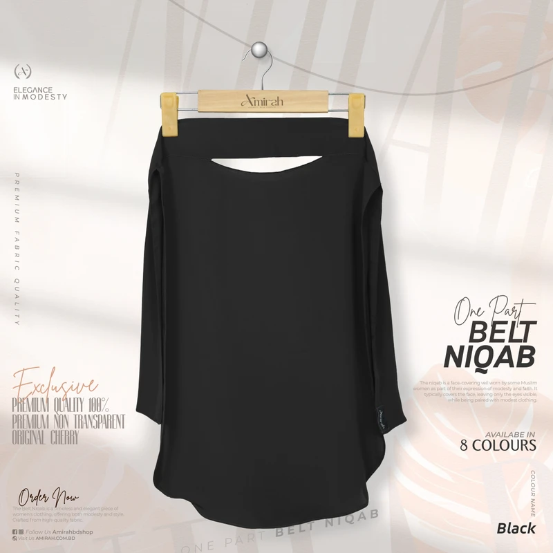 One Part Niqab- Black