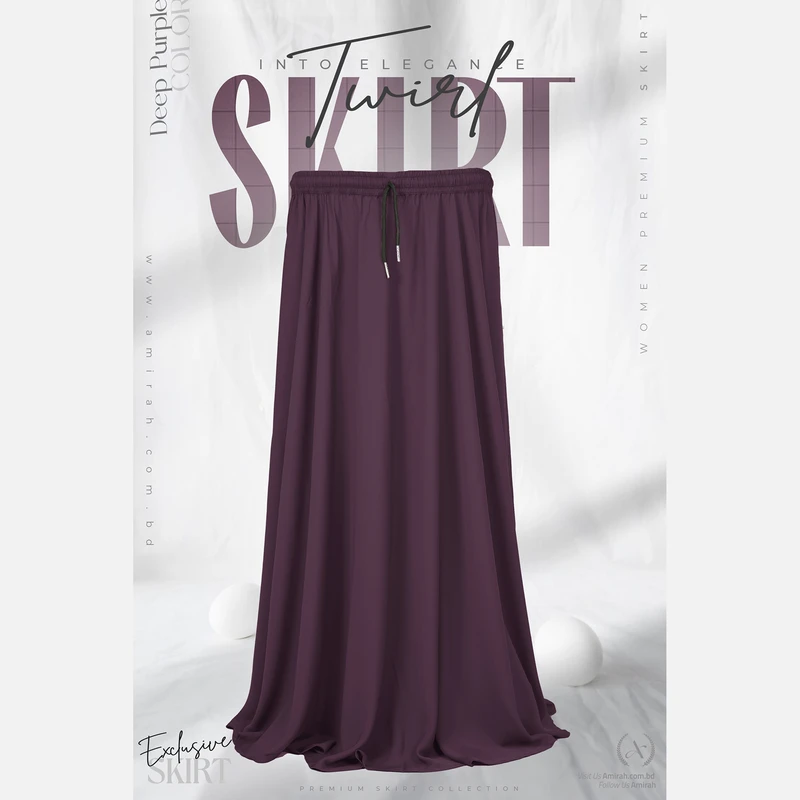 Cherry Skirt-Deep Purple