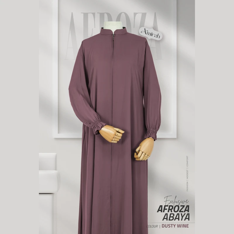 Afroza Abaya- Dusty Wine