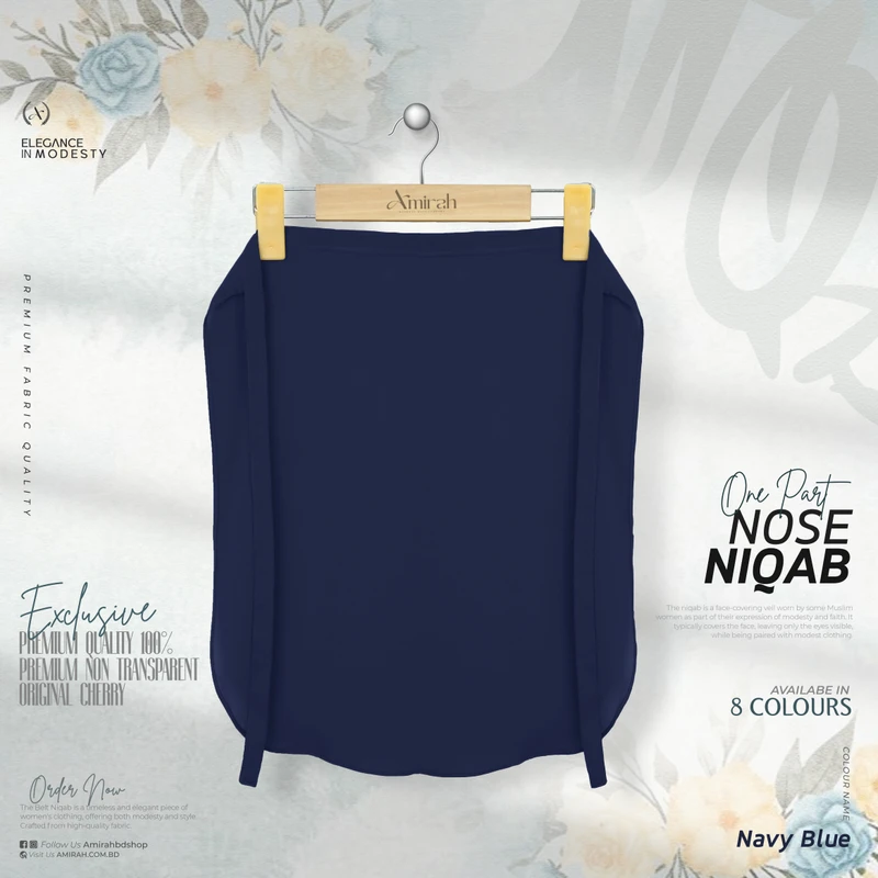 Nose Niqab- Navy Blue