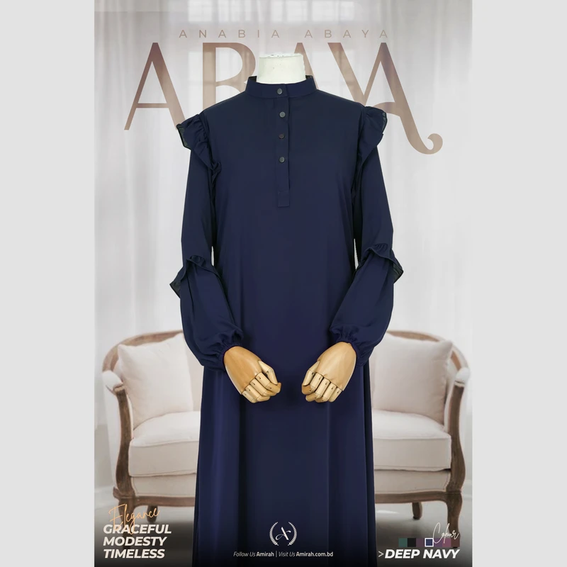 Anabia Abaya-Deep Navy