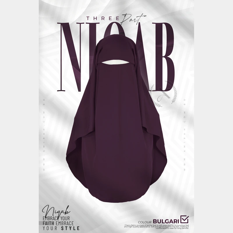 Three Part Niqab- Bulgari