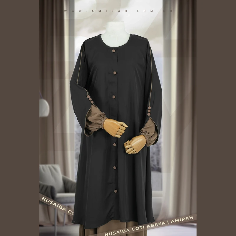 Nusaiba Coti Abaya- Mocha