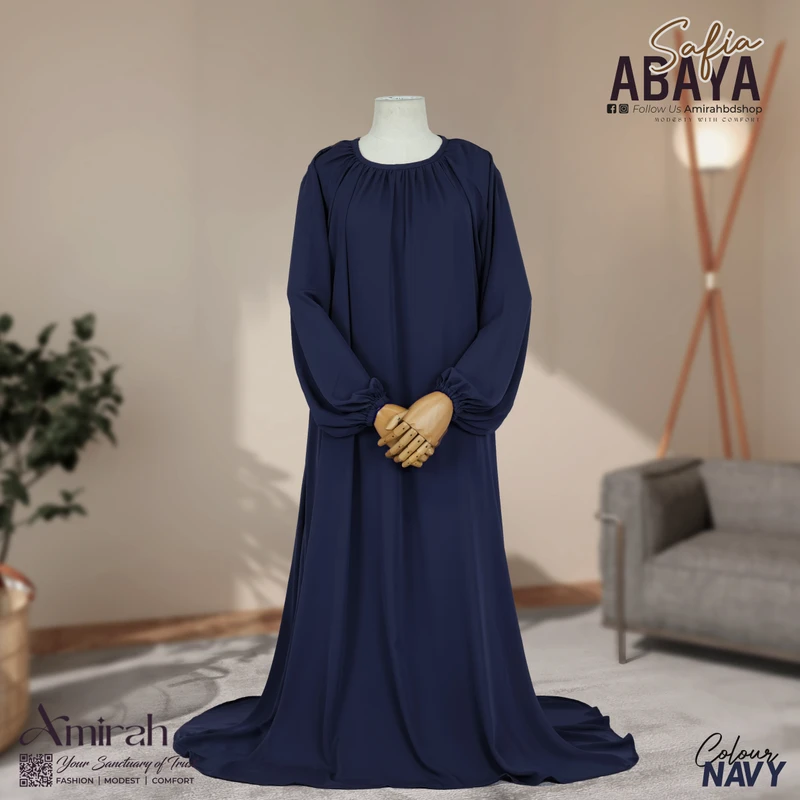 Safia Abaya-Navy Blue