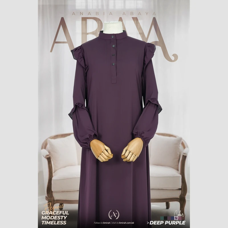 Anabia Abaya-Deep Purple