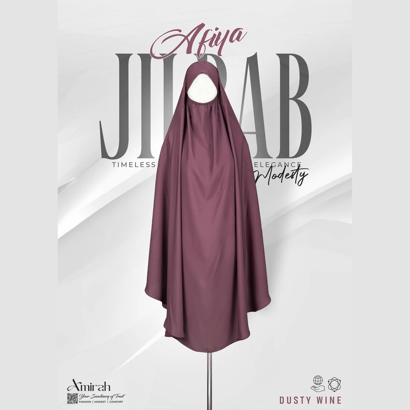 Afiya Jilbab- Dusty Wine