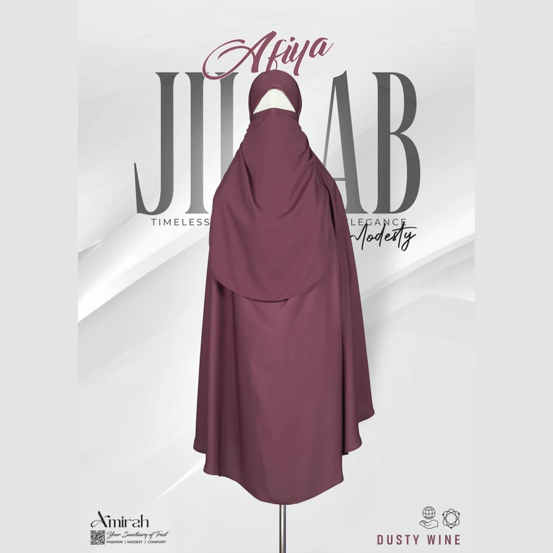 Afiya Jilbab- Dusty Wine