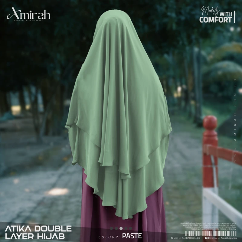 Atika Double layar Hijab- Paste