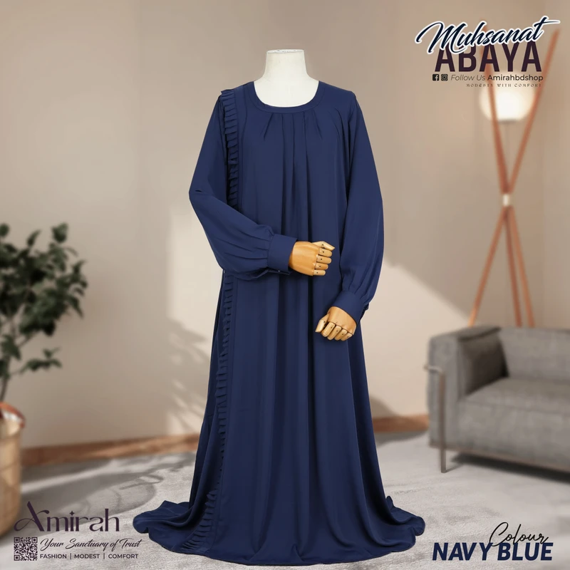 Muhsanat Abaya-Navy Blue