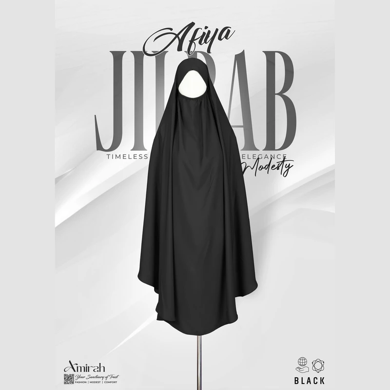 Afiya Jilbab- Black