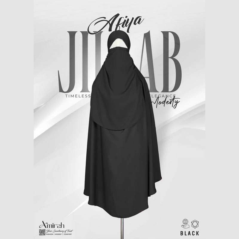 Afiya Jilbab- Black