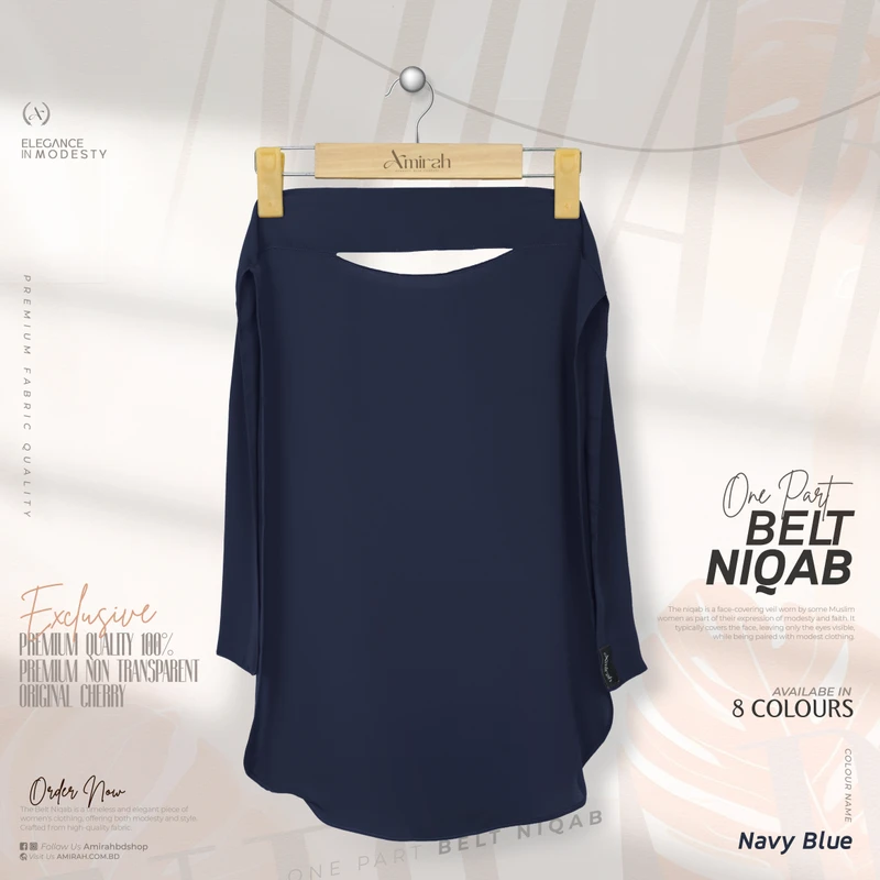 One Part Niqab- Navy Blue