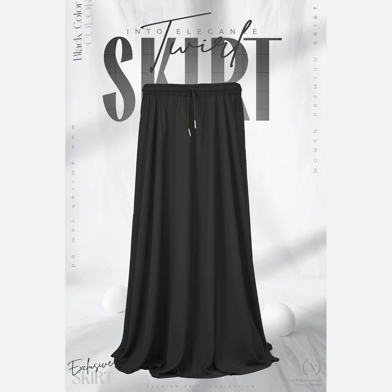 Cherry Skirt-Black