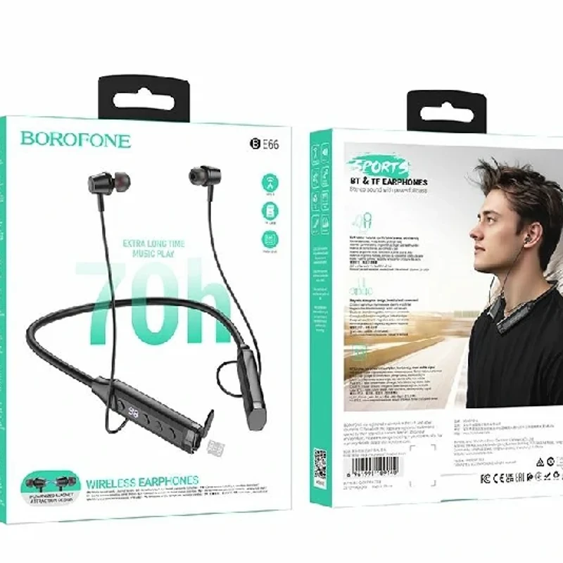 BOROFONE BE66 Morel Neck-Hanging Bluetooth Headset Support Chinese and English Prompt Tone Bluetooth Listening