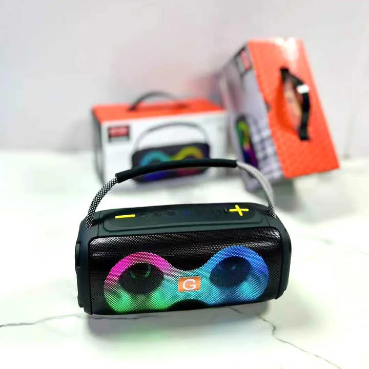 ET-312 Double wireless BT portable stereo bass with FM Radio LED Colorful Light DJ Party Bluetooth Speaker