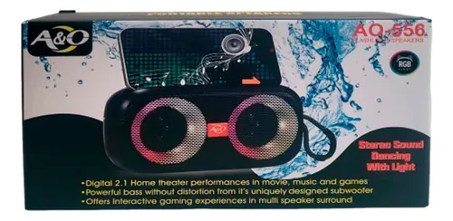 AQ-556 Rgb Flashlight Wireless Bluetooth Speaker Fm Radio, Stable Performance Bluetooth 5.0