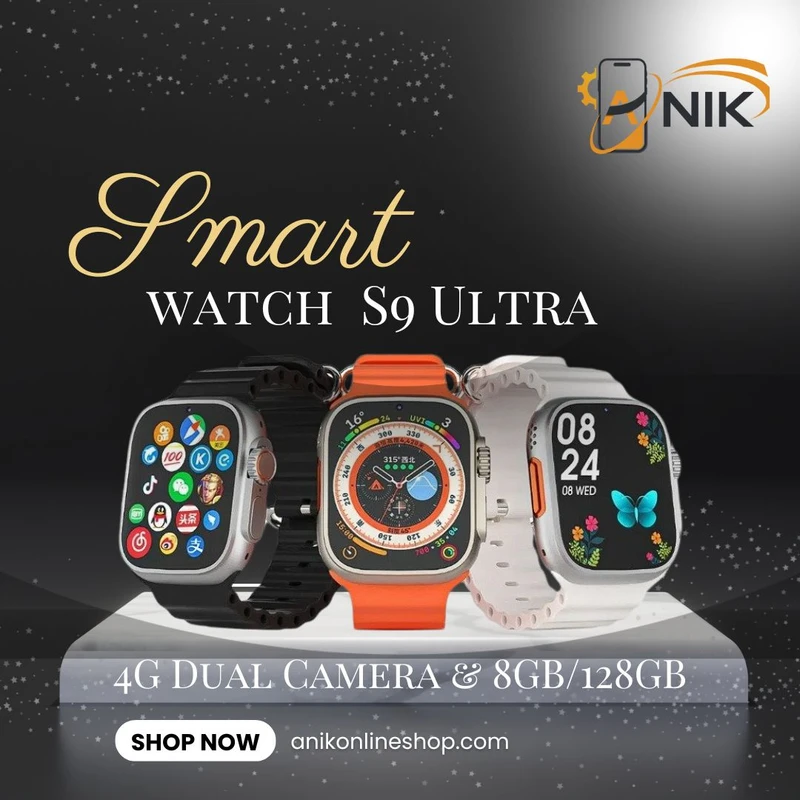 S9 Ultra Android Smart Watch Dual Camera Version 4G Internet RAM 1GB ROM 16GB Wifi Playstore Version Android 9 Smartwatch
