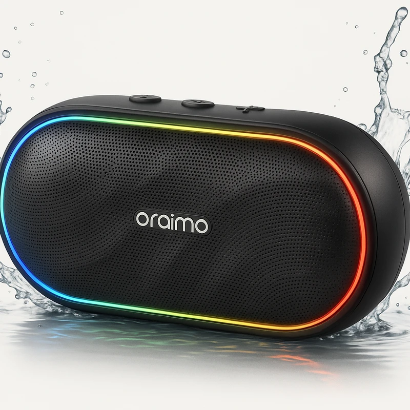 oraimo SpaceBox FM and Customizable Lights and EQ Speaker