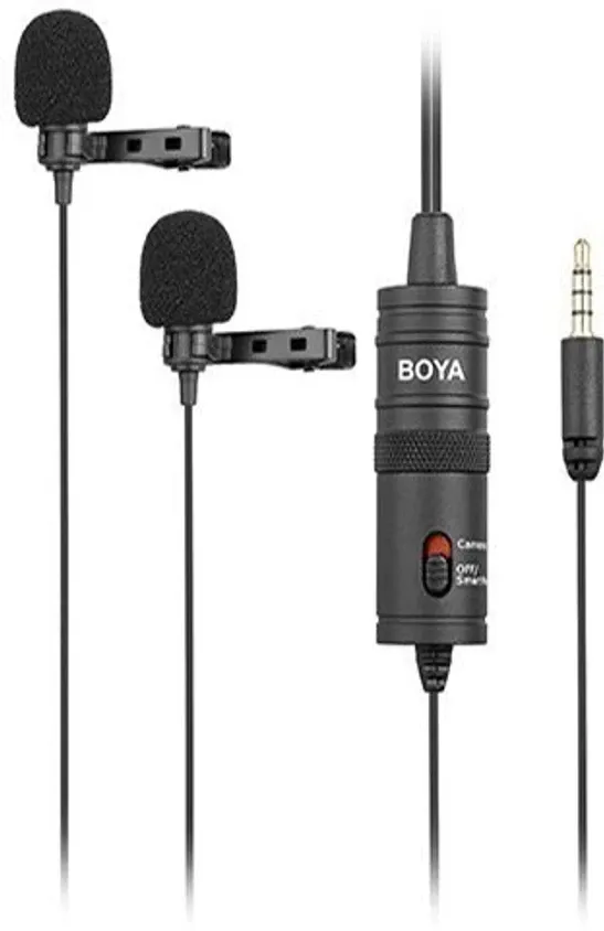 Boya Dual Clip Interview Microphone (BOYA M1DM)