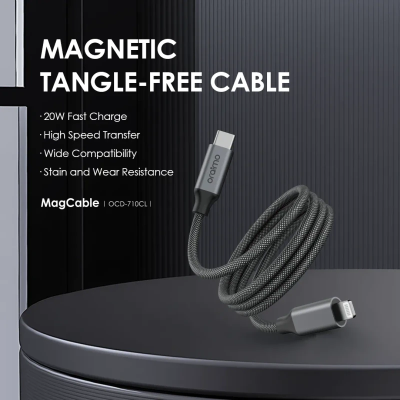 oraimo MagCable 1M 20W Type-C to Lightning Data Cable