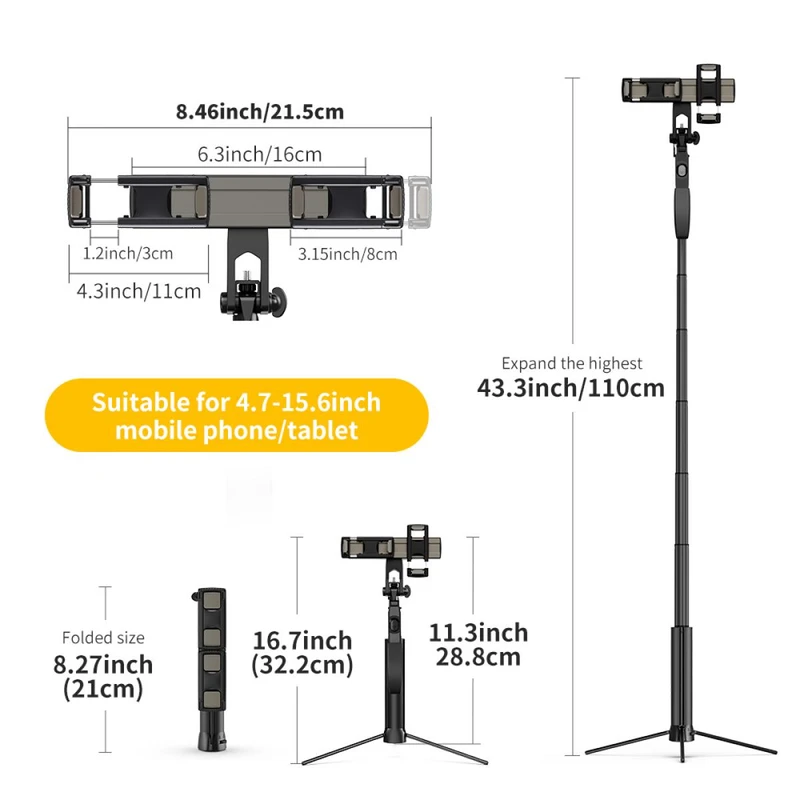 K&F Concept KF34.031 2 in 1 Selfie Stick Tripod