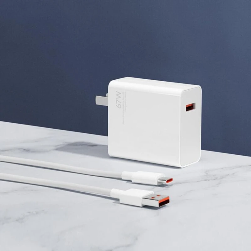 Brand: Xiaomi Port: USB-A AC 100 – 240V without borders. Input: AC 100-240V, 50 / 60Hz 1.7A. Output: 5.0V – 3A / 9.0V – 3A / 11.0V – 6.1A, 20V-3.25A Max OEM Manufactured, Bulk Packaging, Unofficial, 100% Fast Charge 67W With Cable.