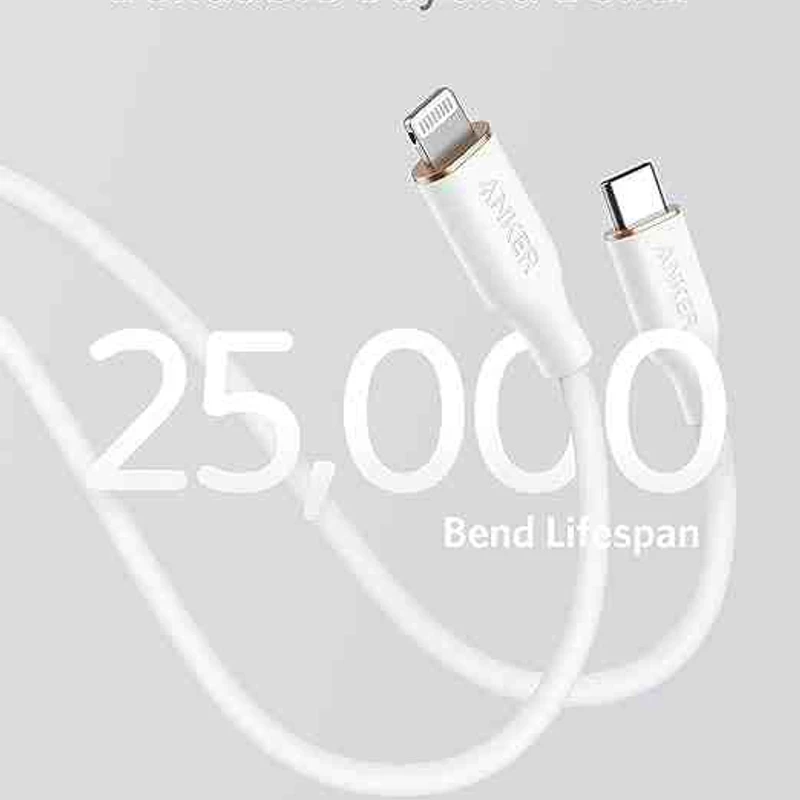 Anker PowerLine III Flow USB-C to Lightning Cable 3ft – MFi Certified, Soft & Durable