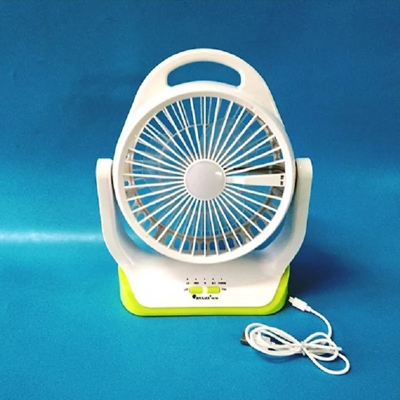 JOYKALY YG-729 Portable Rechargeable Fan With LED Light