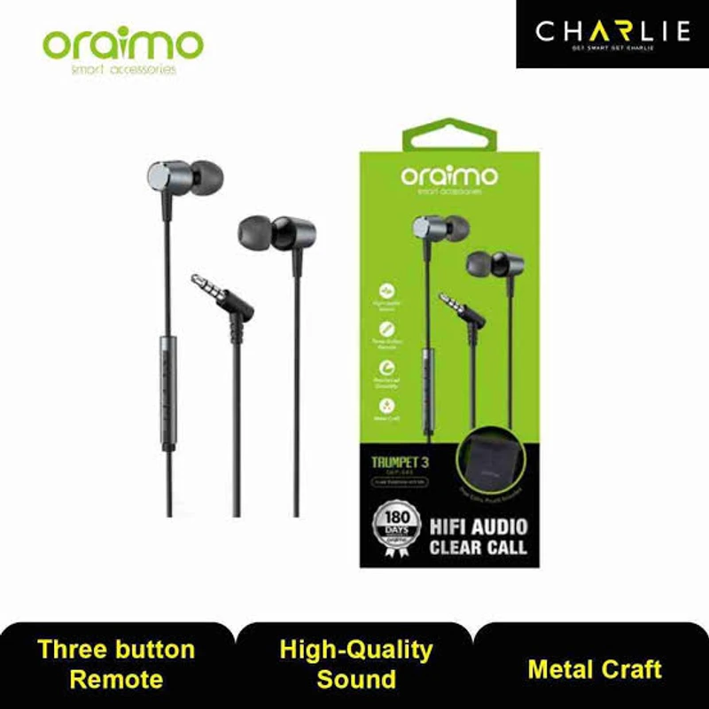 OEP-E40 in-ear Earphone from Star Tech In Bangladesh, you can get original Oraimo TRUMPET 3 OEP-E40 in-ear Earphone From Star Tech. We have a large collection of latest earphones to purchase for your smartphones. Order Online Or Visit your Nearest Star Tech Shop to get yours at lowest price. The Oraimo TRUMPET 3 OEP-E40 comes with 6 Months Warranty.