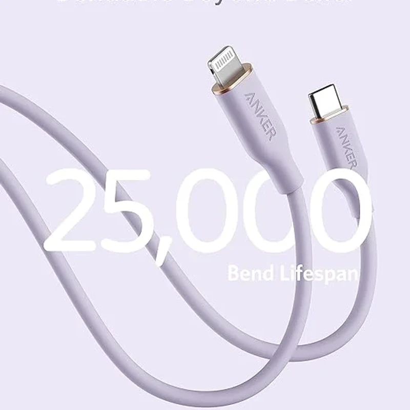 Anker PowerLine III Flow USB-C To Lightning – Purple - Image 4