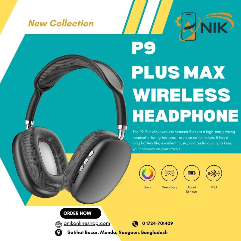 P9 Plus Max Wireless On Ear Headphone