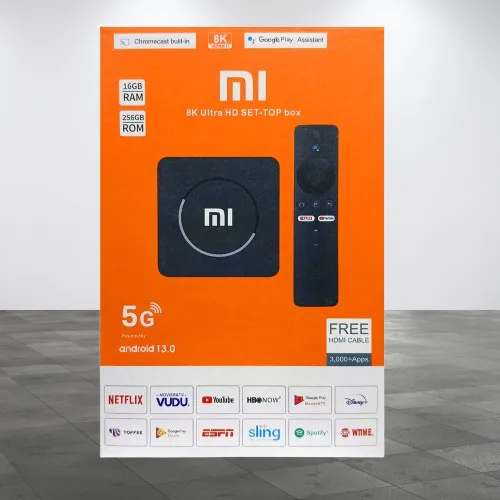 Mi 8K ULTRA HD SET TOP BOX 16GB I 256GB I 5G I Android 13 Smart TV BOX