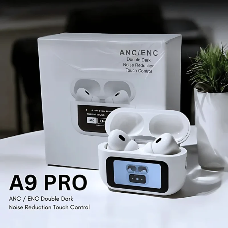Airpods Pro 2 ANC/ENC Double Dark Noise Reduction Touch Control Wireless Earbuds With Smart Display