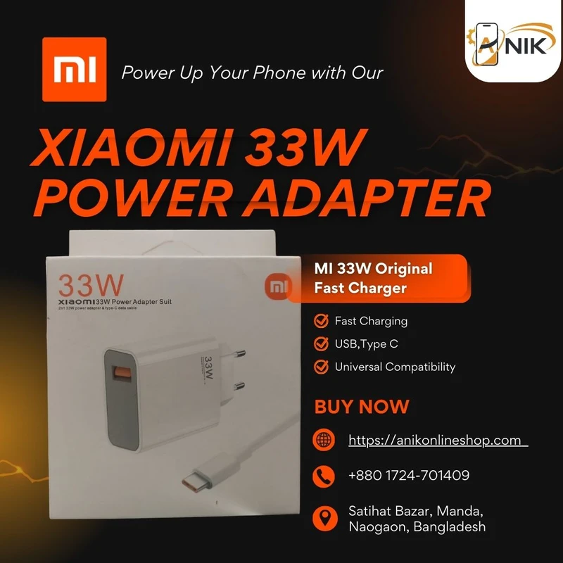 Xiaomi 33W Fast Charger with Type-C