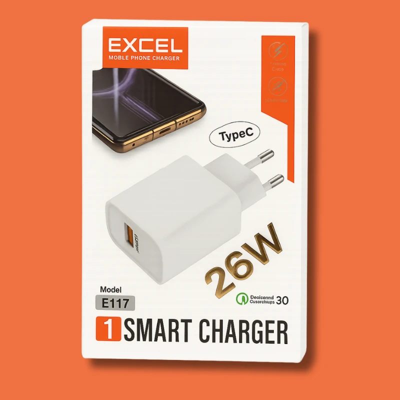 SMART CHARGER E-117 | 26W QC 3.0 Fast Charging with Safety Features