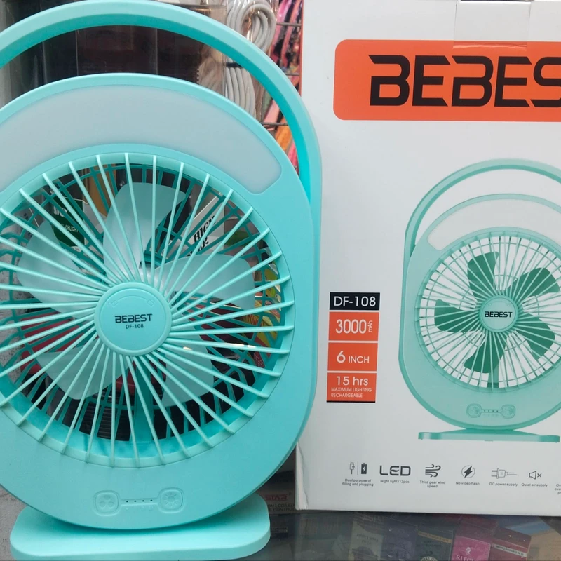 BEBEST DF-108 Rechargeable Mini Fan With Light