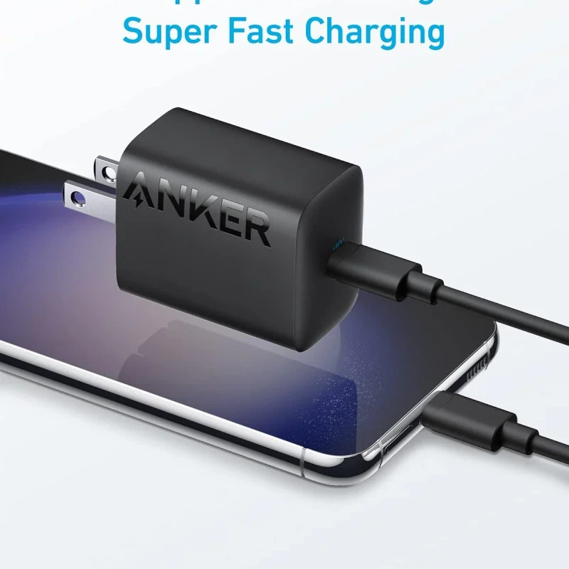 Anker 312 Charger (30W) with 5 ft Long USB-C to USB-C Cable