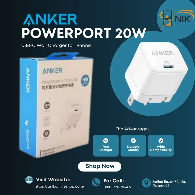 𝐀𝐧𝐤𝐞𝐫 𝟐𝟎𝐖 𝐏𝐨𝐰𝐞𝐫𝐏𝐨𝐫𝐭 𝐈𝐈𝐈 𝐅𝐨𝐥𝐝𝐚𝐛𝐥𝐞 𝐂𝐡𝐚𝐫𝐠𝐞𝐫